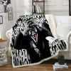 Joker 3D-gedrukte fleece deken voor bedden dikke quilt mode sprei sherpa gooi deken volwassenen kinderen