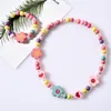 Set di collana per bambini Accessori perle colorate per perle unicorno con rabbite perle e braccialetti per bambini regalo di compleanno per bambini