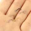 Tiancifbyjs CZ Gem Zirkon L Şekli Damızlık Vida Burun Piercing Kadın Erkek Punk Vücut Piercing Burun Yüzükler