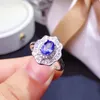 кольцо tanzanite silver