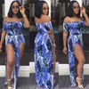 2021 summer new thanks to the trend sexy dress women's split skirt high slit feather floral dress women Y1006