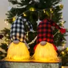 2023 Party Supplies Christmas Props Light Grid Faceless Old Rudolph Dwarf Glowing Forest Old Man Doll Decoration Gifts