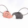 Cadeia de Elefante Bonito Anel para Amantes Fio Corda Casal Holer Creative Portachiavi KeyFob Chaveiro Llaveros