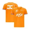 F1 Team Polo Jersey 2021 Sports T-shirt Terno de corrida Fórmula um lapela de manga curta Mesma personalização