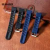 Siliconen rubberen horlogeband 20 mm 22 mm horlogeband voor Seiko SRP777J1 Watch -riem duiken waterdichte armbandvervanging voor mannen H0915
