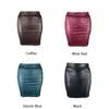 Skirts Womens Sexy Faux Leather Pencil Bodycon High Rise Tight Skinny Mini Dress Skirt