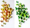 Os mais recentes adesivos de parede de decoração de borboleta 3D da borboleta 3D 12pcs 3d Butterflies PVC Removíveis adesivos de parede Butterflys