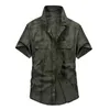 Clearance Summer Shirt Men Casual s Plaid Pure Cotton Loose s Militär plus storlek M-5XL Chemise Homme 210721