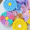 Cadeau de fête Floral Fidget Jouets Sun Flower Sacs Pop Push Push Bubble Fashion Bandbody Sac à bandoulière Sac à main Autism besoin sensoriel Squeeze Stress Stress