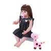 NOUVEAU 56CM Reborn Baby Toddler Doll Réaliste Adorable Babies DOLL Très Doux Full Body Silicone Poupées Jouet De Bain Bonecas Xmas Gift Q0910