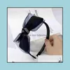 Hair Jewelry Jewelrydesigner Headbands Mesh With Diamond Version Toothed Anti-Slip Bow Headband Female Drop Delivery 2021 Zminu