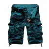 Camouflage Loose Cargo Shorts Hommes Cool Camo Summer Pantalon court Homme Cargo Shorts Plus Taille Marque Vêtements 210316
