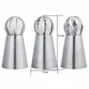 3pcs/set Cake Icing Nozzles Russian Piping Tips Lace Mold Pastry Decorating Too Steel Kitchen Baking Pastry Tool Wholesale 545 S2
