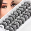 Atacado 10Pairs 3D Lashes Natural Long Vegan Lash Dramática Cílios Falsos Faux Cils Maquiagem Falsa Eyelash Extension Maquiagem