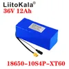 36V 12AH elektrisk cykelbatteri byggt i 20A BMS litiumbatteri 36 volt med 2a laddning ebike batteri XT60 pllug