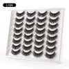 New Arrival 16 Pairs Thick Natural Mink False Eyelashes Set Soft & Vivid Multilayer Reusable Handmade 3D Fake Lashes Extensions Curly Crisscross Eyes Makeup