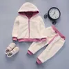 Inverno caldo e spesso abbigliamento per ragazze Set vestito di cotone peluche per bambina resistente al freddo intenso vestiti per bambini 21086951652