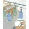 Tvättpåsar Multifunktionsbältesklipptorkning Rack Portabel vikbar vindtät Mini Hangers Conveient Outdoor Camping Travel Clothes