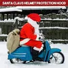Jul motorcykel hjälm täcker mode utomhus rolig bomull Santa Claus söt xmas motorcykel hjälm täcker w-00998