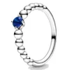 Original New S925 Ring Twelve Month Birthstone Beaded with Crystal for Women Jewelry Birthday Gift74800336229783