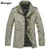 M-5XL Men Long Trench Coat For Spring Autumn Thin Windbreaker Parka Summer Thin Varsity Khaki Outerwear Male Jacket Casual Baggy 210927