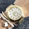 Fashion Brand Women Girls crystal steel metal band Date Calendar Quartz Pan wrist Watch P57224U