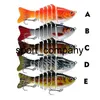 5 adet 10 cm Wobblers Pike Balıkçılık Lures Balıkçılık Araçları Yapay Çok Eklemli Bölümler Yapay Sert Bait Trolling Pike Sazan