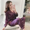 Женщины Silk Satin Pajama Pajamas Set Wijama Pijama Пара Pajamas костюм Большой размер двух частей набор Pajamas для девушки Ночная одежда 210622