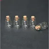 12*24*6mm 0,8 ml pequeñas botellas de vidrio con corcho Mini viales vacíos tarros 200 uds/cantidad lotgood