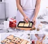 18 stks / set Rvs Cookie Mold Christmas Theme 3D DIY Double Sugar Cake Pan Gingerbread House Metal Cake Cutters Mold Doos