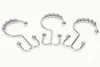 Double rideau de douche crochets anneaux nickel satiné Premium résistant à la rouille en acier inoxydable métal crochet boules roulantes glisser sur les tiges de douche XB1