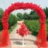 Centrotavola per decorazioni di nozze Struttura in metallo con fiori di ciliegio Set di chiffon Porta della felicità ad arco per la decorazione della festa di apertura del centro commerciale