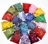10 * 14cm Borsa organizer con coulisse Sacchetti per gioielli in broccato di seta cinese Confezione da donna Sacchetti regalo cosmetici alla lavanda