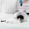 小さな犬の猫のテント深い睡眠の快適さの冬の猫のベッドのバスケットのための猫の家のためのバスケットペットテント居心地の良い洞窟ベッド屋内210713