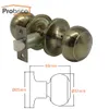 Probrico Round Door handles for Interior Door front back gate knob adjustable Latch/lock cylinder bedroom door lock AB 201013