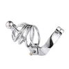 Cockriings masculino Bondage Casty Cage com plugue uretral aço inoxidável metal pênis pênis anel anel produtos 1123