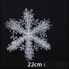 Christmas Decorations Festive & Party Supplies Home Garden 6/11/15/18/23/30Cm Snowflake Decoration Tree Ornament Pendant Plastic Snow Flake