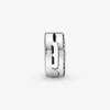 100% 925 Sterling Silver Circle of Pave Clip Charms Fit Reflexionen Mesh Armband Mode Frauen Hochzeit Engagement Schmuck Accessoires3275256