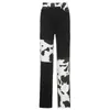 HEYounGIRL Patchwork Cow Print Jeans Women Y2K Casual High Waisted Pants Capris Harajuku 90s Black Long Trousers Ladies Street X0629