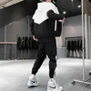 Dropshipping Patchwork Hip Hop Casual Set da uomo 2021 Stile coreano 2 pezzi Set Abbigliamento Uomo Streetwear Fitness Tuta maschile X0909