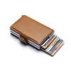 Top Quality Wallet Men Mini Purse Male Aluminium Card Wallet Small Clutch Leather Thin