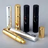 10 ml UV plating atomizer mini återfyllningsbar bärbar parfymflaska Spray flaskor prov tomma behållare guld silver svart färg R2021