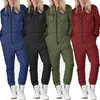 Ski Jumpsuit Women Winter Warm Zipper Pocket Solid Suit Jumpsuits Outfit Playsuit Snowbording fashion 220315