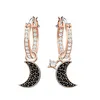 Mode smycken SWA1 1 Utsökt Clover Star Moon och Feather Lady Charming Earrings 2106118313065