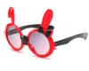 Mädchen-Sonnenbrille mit Hasenschleife, klassische Kinder-Sonnenbrille mit Hasenohren, für Jungen, adumbral, UV400, 6 Farben