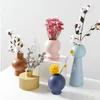 Ceramic Flower Vases Nordic Home Decoration Ornaments White Plant Pot Art Decor Crafts Wedding Vase for Centerpieces 210623