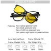 Unisex Glasses Retro Sunglasses With 5 Pcs Interchangeable Lenses for Men Women Unbreakable Frame Clip-on UV Protection Sun7804851