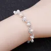 BLIJERY Fashion Simulated Pearl Crystal Bridal Simple Women Choker Necklace Earrings Bracelet Wedding Jewelry Sets