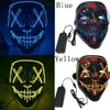 2023 New Classic Party Supplies Mode Halloween Masque LED Light Up Funny Masks La Purge Election Year Great Festival Cosplay Costume Supplies