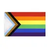 3x5 ft Rainbow Flag 6 Strepen Levendige Kleur en Fade Proof Canvas Header ands Double Stitched Gay Pride Banner Vlaggen Polyester LLB8870